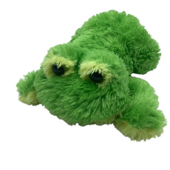 Aurora Plush Green Frog Stuffed Animal Toy 8” Soft Polyester Cute Cuddly Design - Picture 4 of 8